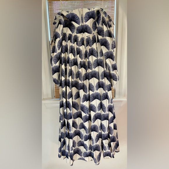 AGUA BY AGUA BENDITA Alheli Mangle Noche Dress Blue White Dress NWT LARGE L - Picture 4 of 11